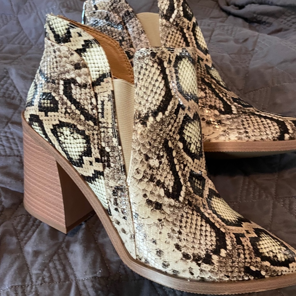 Snake skin boots
